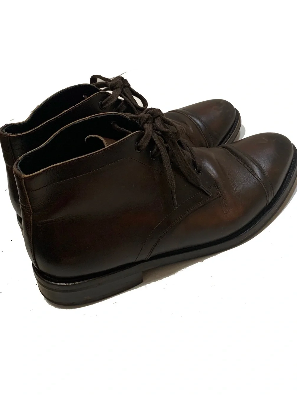 thursday cadet Men's Brown Leather Lace-Up Chukka Boots